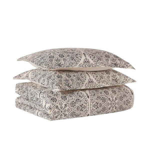 NWT Cannon Gramercy Quilt Set 3-Piece Paisley Gray Multi Full / Queen - Picture 3 of 9